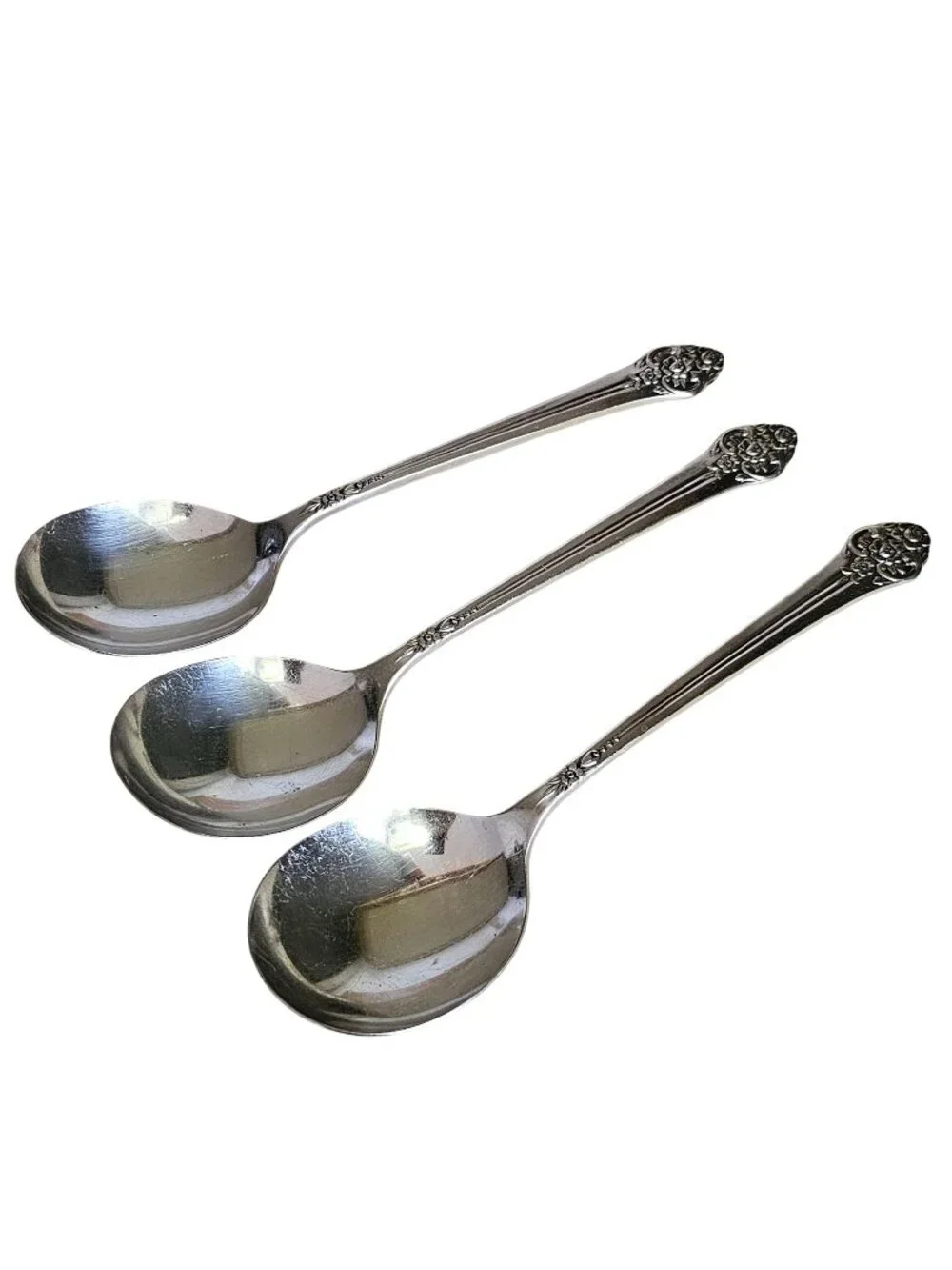 3 Rogers Plantation Silverplate Soup Spoon 7